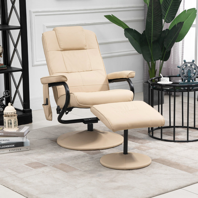 Isabelle & Max Gioia Manual Recliner with Ottoman Wayfair.co.uk